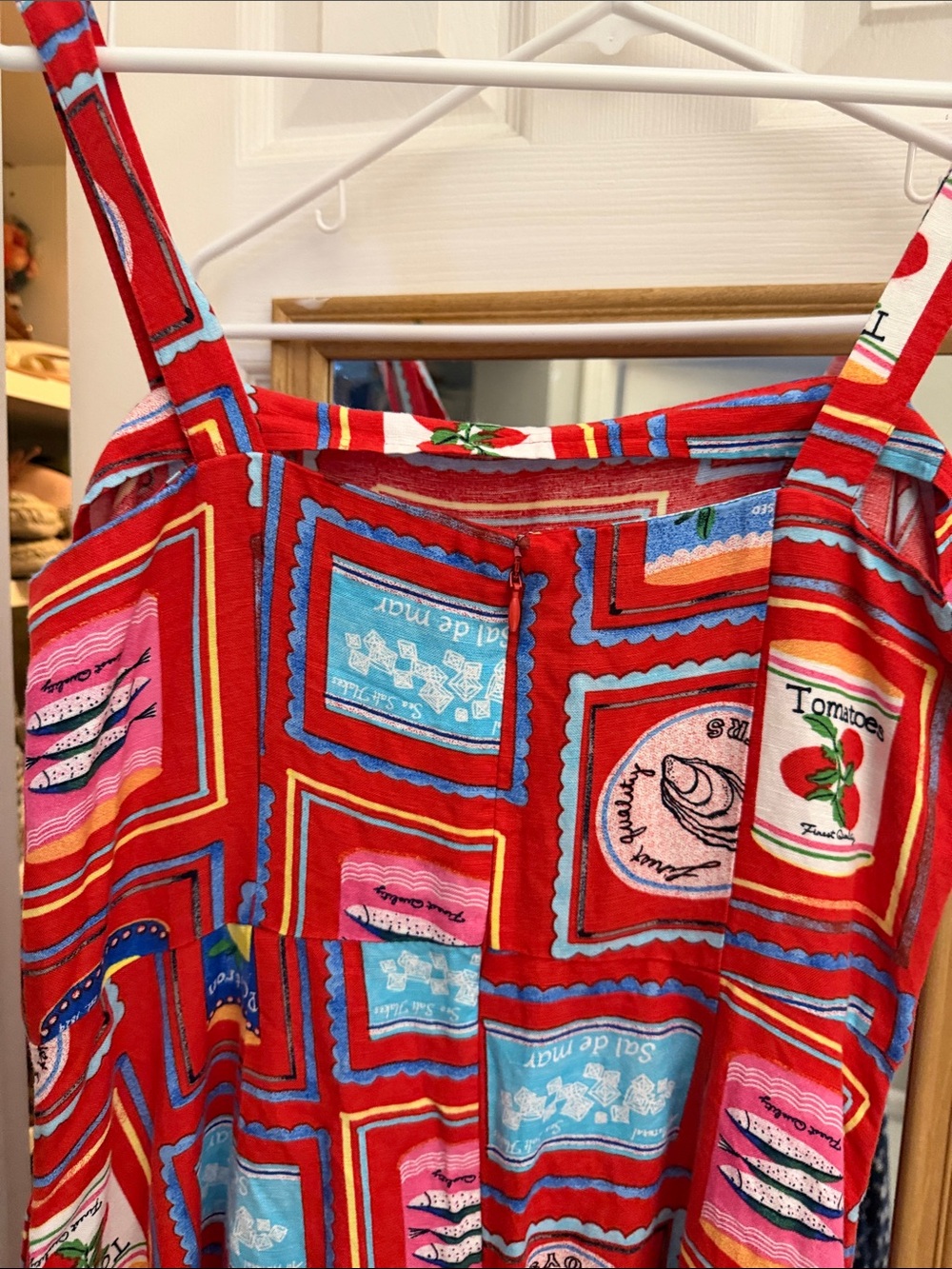 LOFT Fruit and Italian picnic Printed Square-Frame Maxi Dress - Picture 6 of 8